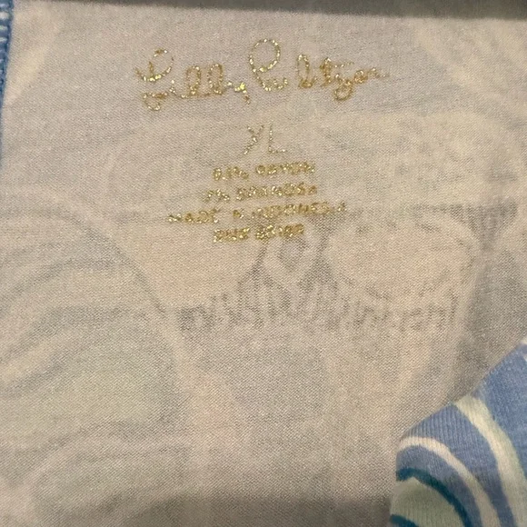 Lilly Pulitzer Blue and White T-shirt Dress - Picture 2 of 3